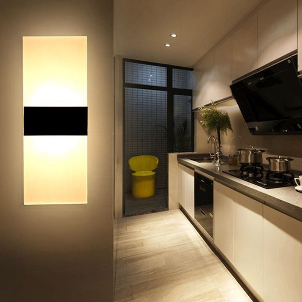 Modern LED Wall Lighting Up Down Cube Indoor Outdoor-