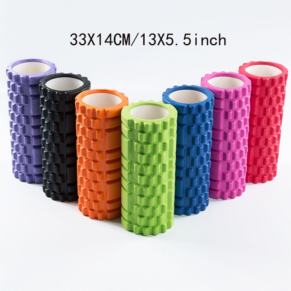 33x14cm Yoga Column Fitness Pilates Yoga Foam Roller Black