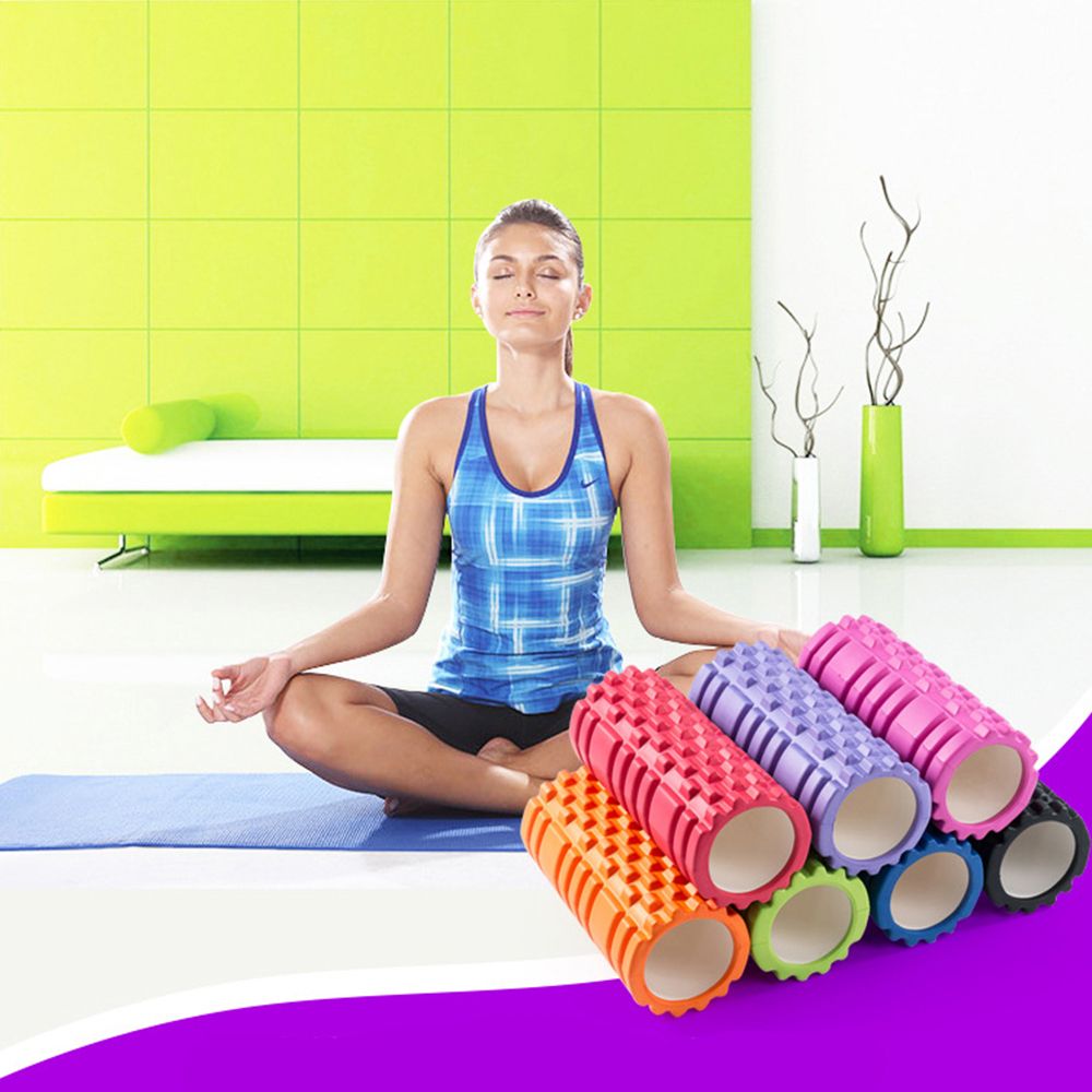 33x14cm Yoga Column Fitness Pilates Yoga Foam Roller Black