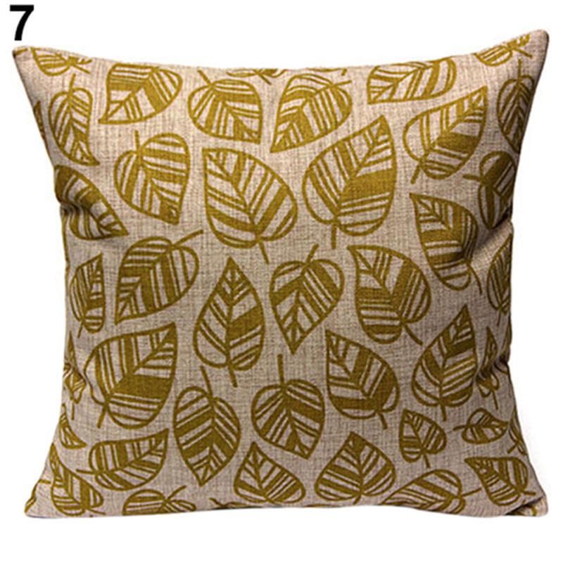 Vintage Flower Geometry Printing Throw  Pillow Case Cushion-