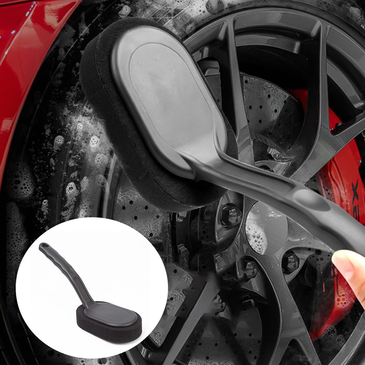 Waxing Brush Car Wheel Detailing Brush Car Accessories Black