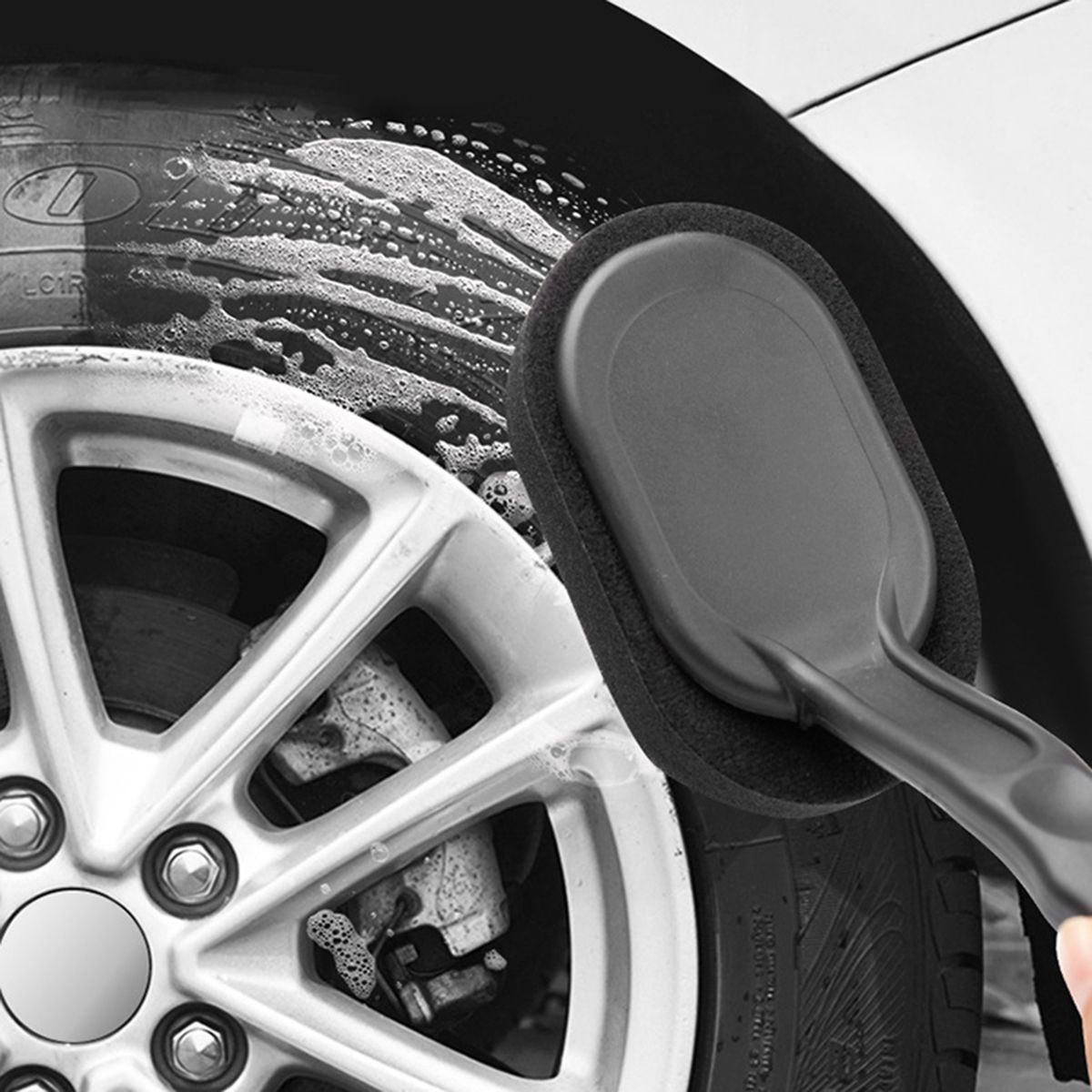 Waxing Brush Car Wheel Detailing Brush Car Accessories Black