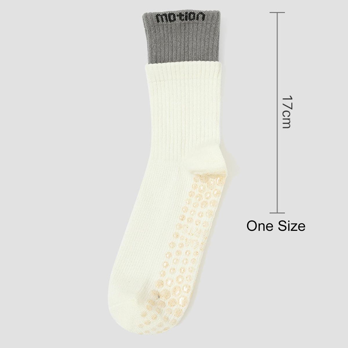 1 Pair Yoga Socks Professional Pilates Sports Stockings White Grey