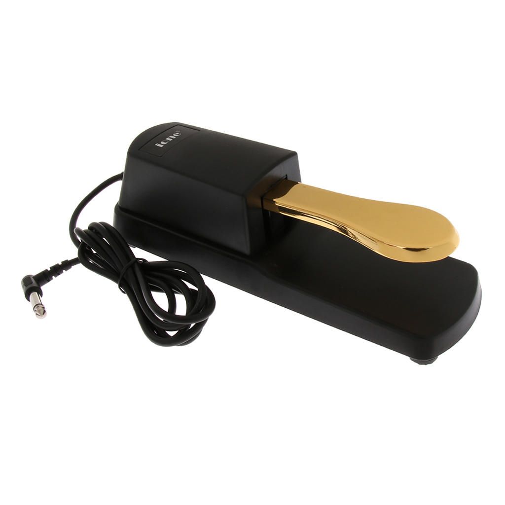1pc Sustain Damper Pedal For Pianos Electronic Keyboards Gold