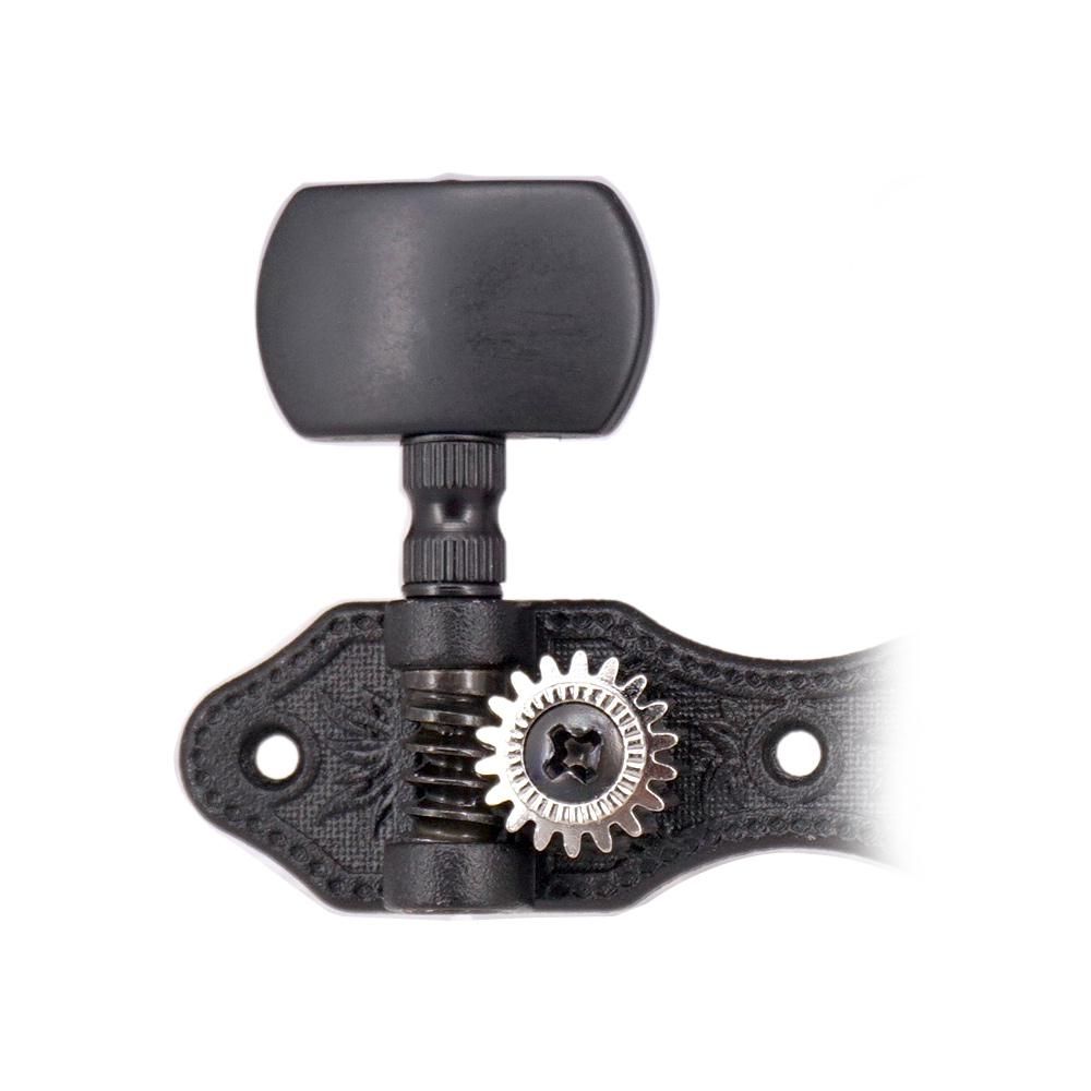 1 Pair 1:18 Black Classical Guitar Tuners Machine Heads Tuning Key Pegs for Classical Guitar or Flamenco Guitar