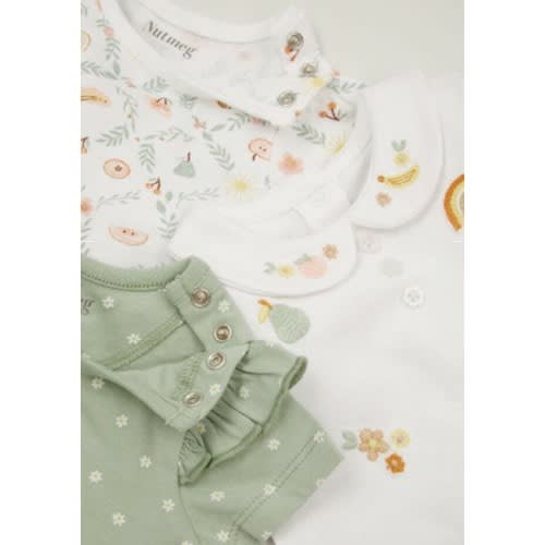 Short Sleeve Girls Top -3 Pieces