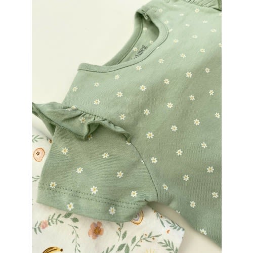 Short Sleeve Girls Top -3 Pieces