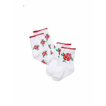 Baby Girl's Rose Socks - Pack of 2