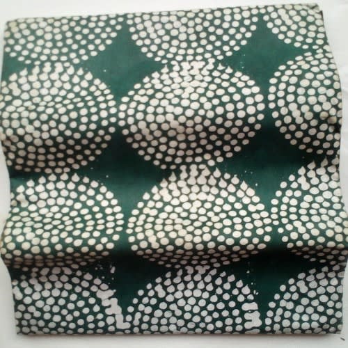 Kampala Adire - Green & White