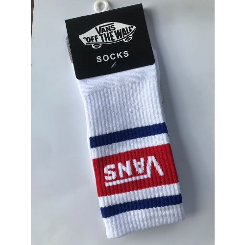 Multiple Stripes Luxury Men's Cotton White Socks