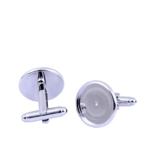 Blank Photo Cufflinks - Silver - Mc-3991