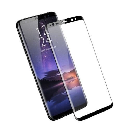Samsung Galaxy S9 Plus (s9+)  Protective Tempered Glass Screen Guard - Black