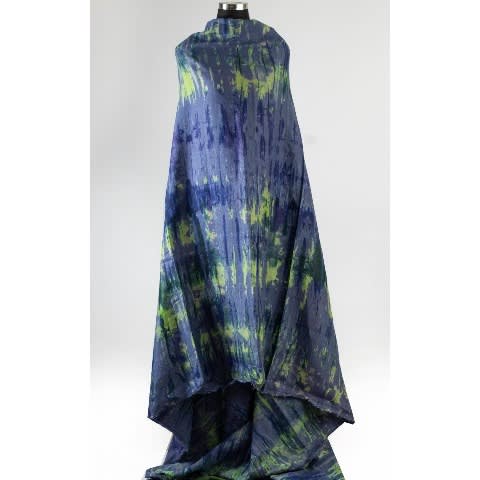 Adire Blend Of Ash, Lemon And Blue - 4 Yards