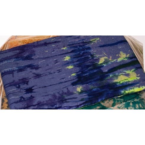 Adire Blend Of Ash, Lemon And Blue - 4 Yards