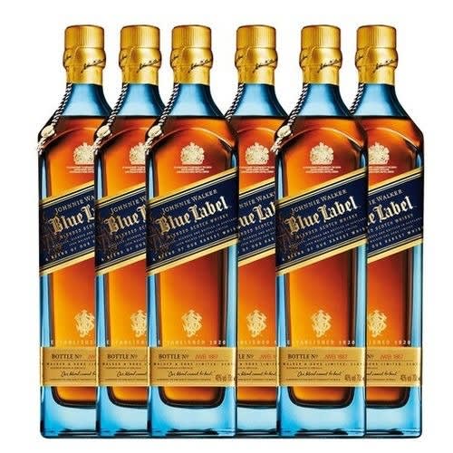 Blue Label  Scotch Whisky - 750ml X 6 Bottles
