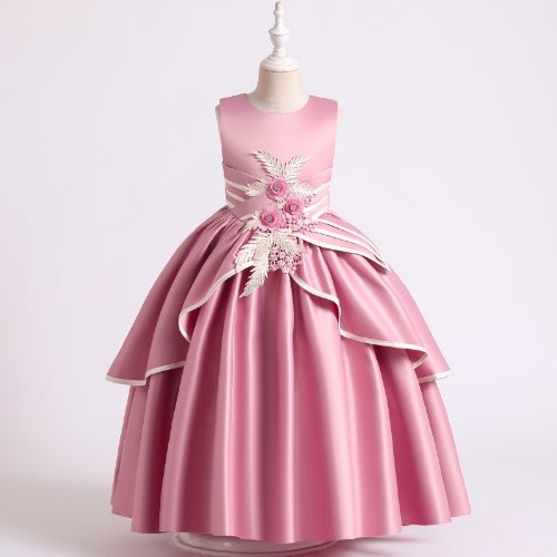 Girl's Long Gown - Pink