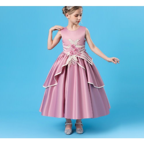 Girl's Long Gown - Pink