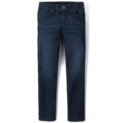 Girls Basic Skinny Jeans- Dkstry Blue Wash