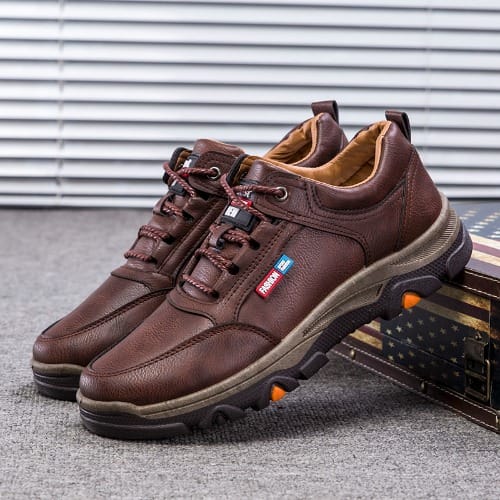 Breathable Walking Oxford Shoes - Brown