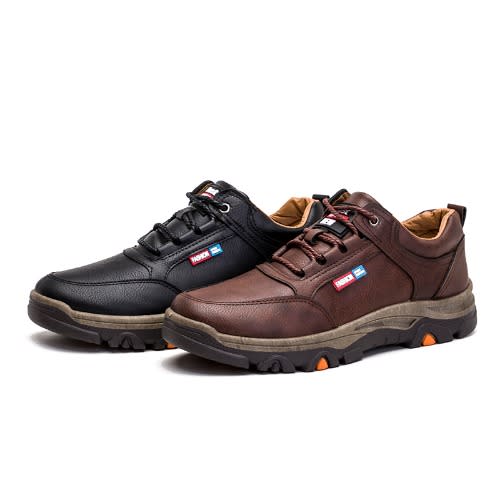 Breathable Walking Oxford Shoes - Brown