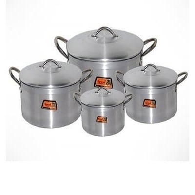 3 Layers Wooden Plate Rack With 4 Set Of Tower Pot Bundle
