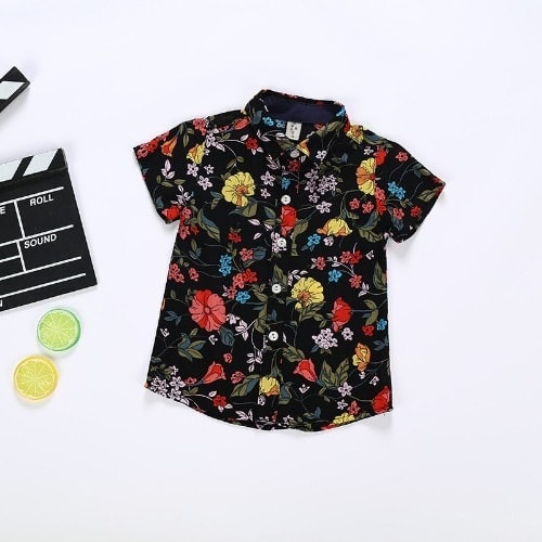 Children Floral Short Sleeve Shirt