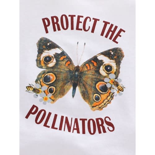 2 Pcs Baby Girl Outfits Protect The Pollinators Print Top With Shorts