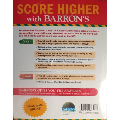 SAT 29th Edition: With Bonus Online Tests