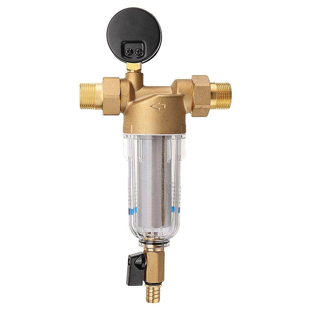 TMOK Water Pre Filter System 3/4" & 1" Brass Mesh Prefilter Purifier W/ Reducer Adapter And