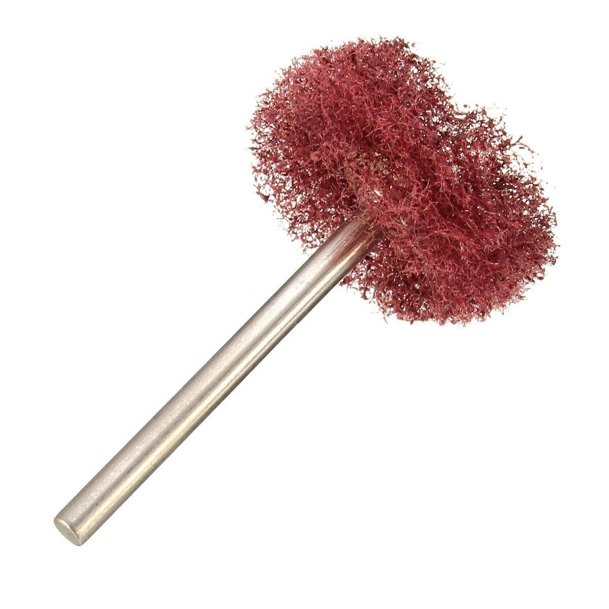 10Pcs Scouring Red Pad Wheels Buffing Polishing W Shank For Grinder Rotary Tool