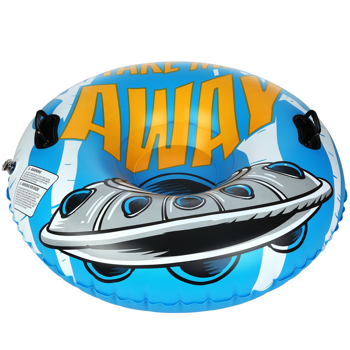 47 Inch Inflatable PVC Snow Tube Snow Sled For Kids And