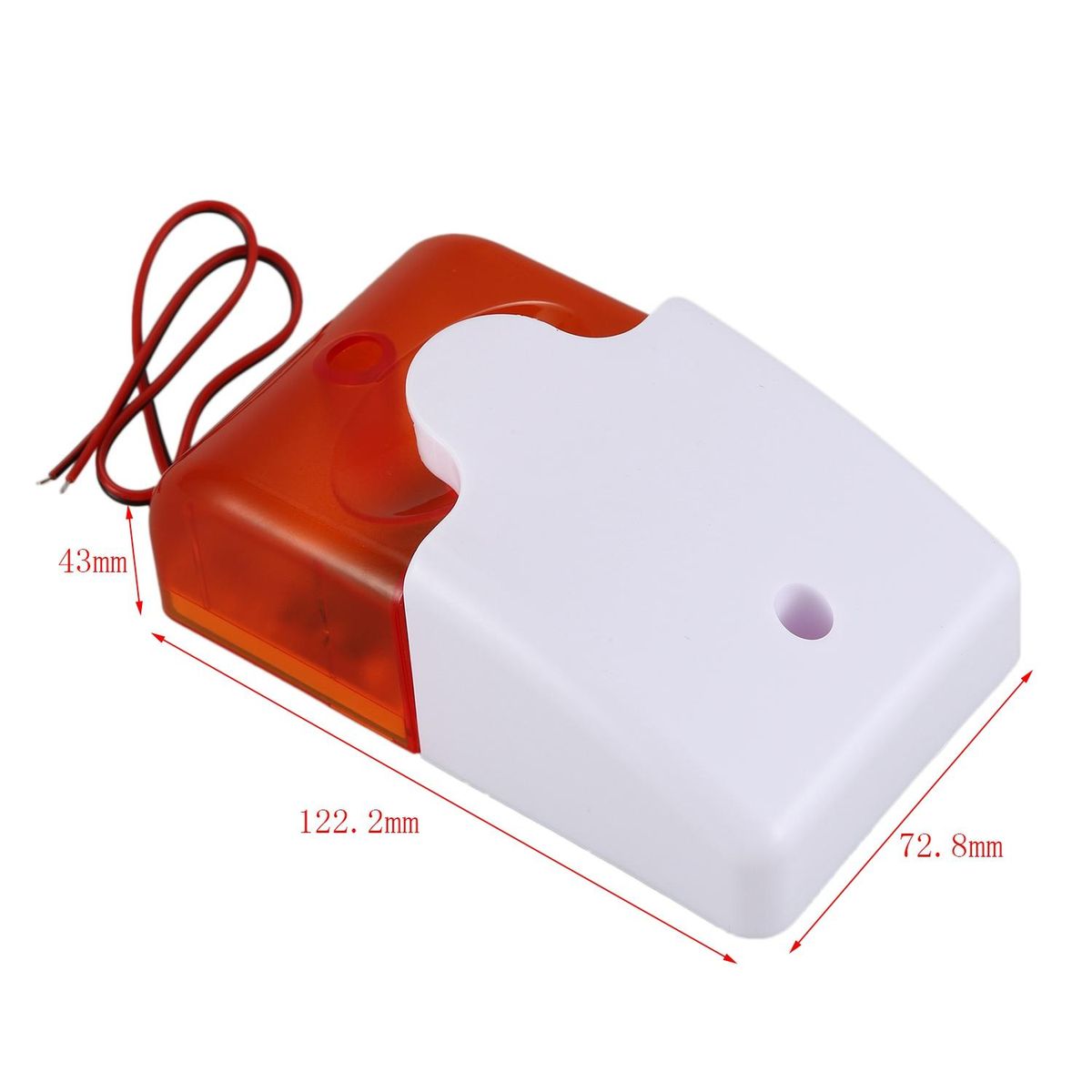 Mini Wired Strobe Warning Siren Dc 12V Sound Alarm 115Db