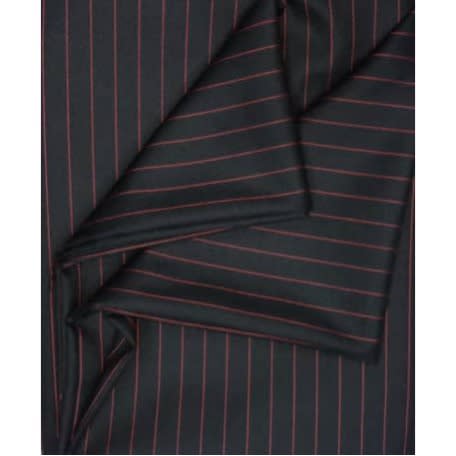 4 Yards Black With Red Stripes Senator Material