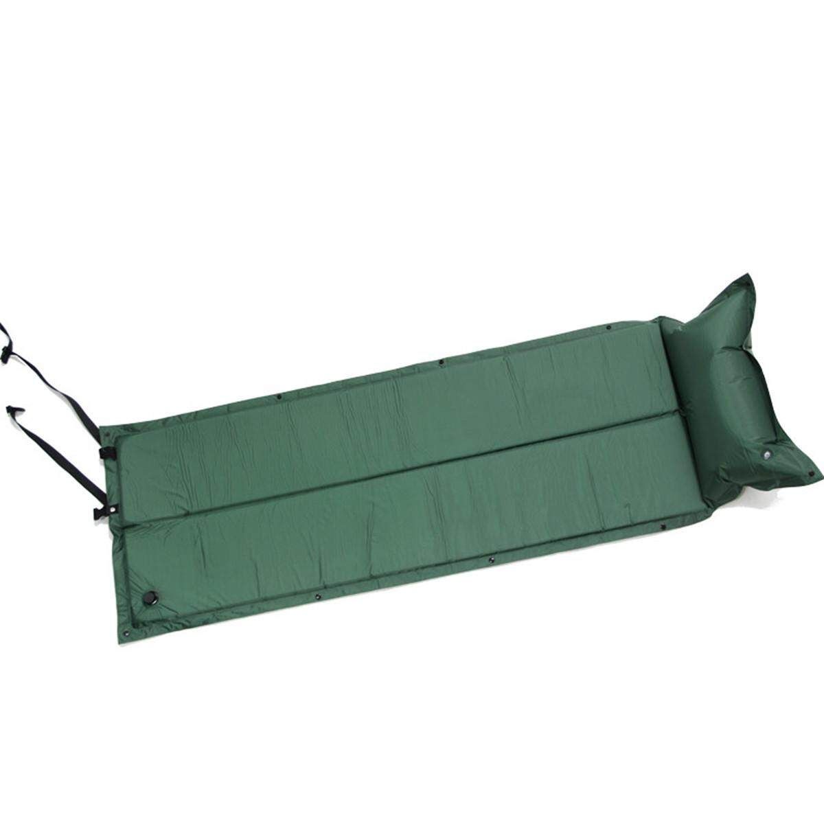 Single Self Inflating Camping Roll Mat Pad Inflatable Bed Sleeping Mattress+Bag Green Green