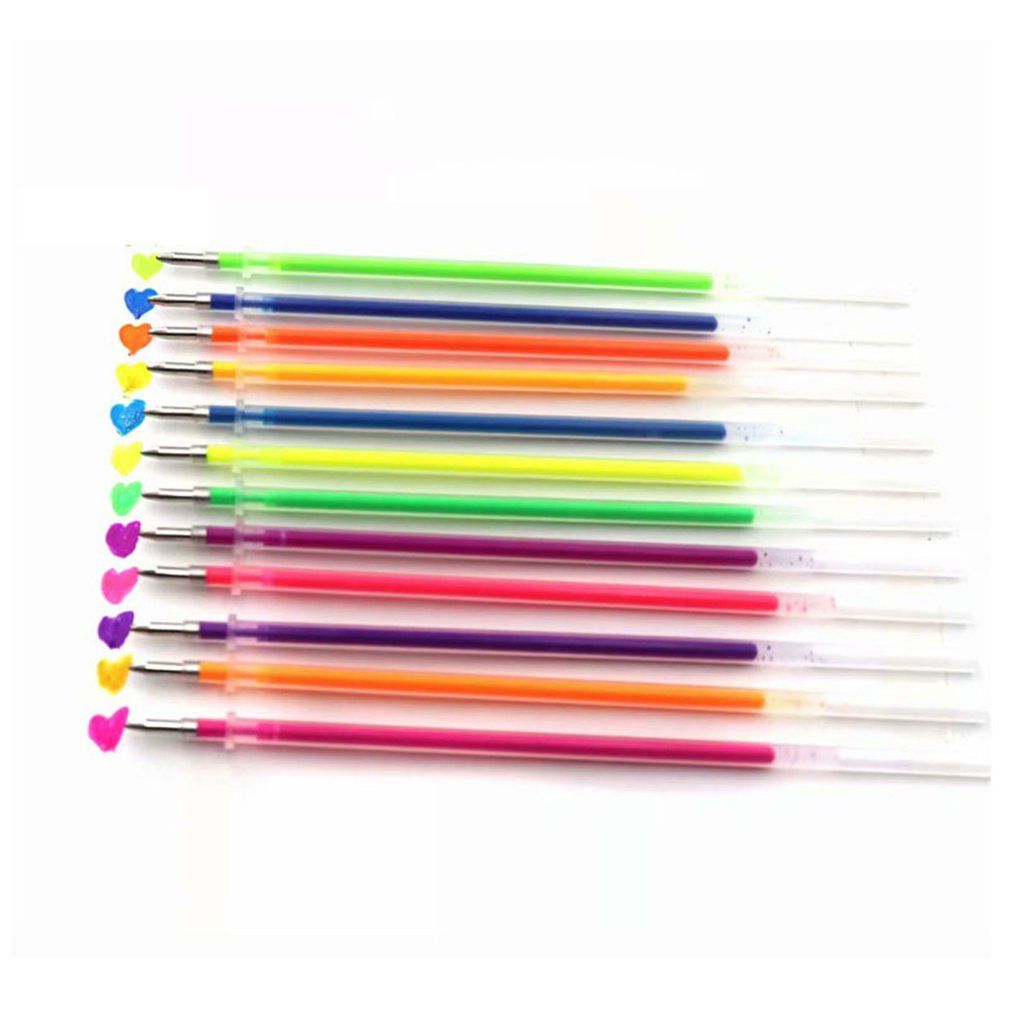 48 Color/SET Refill Multi Colored Painting Gel Ink Ballpoint Pens Refills Rod
