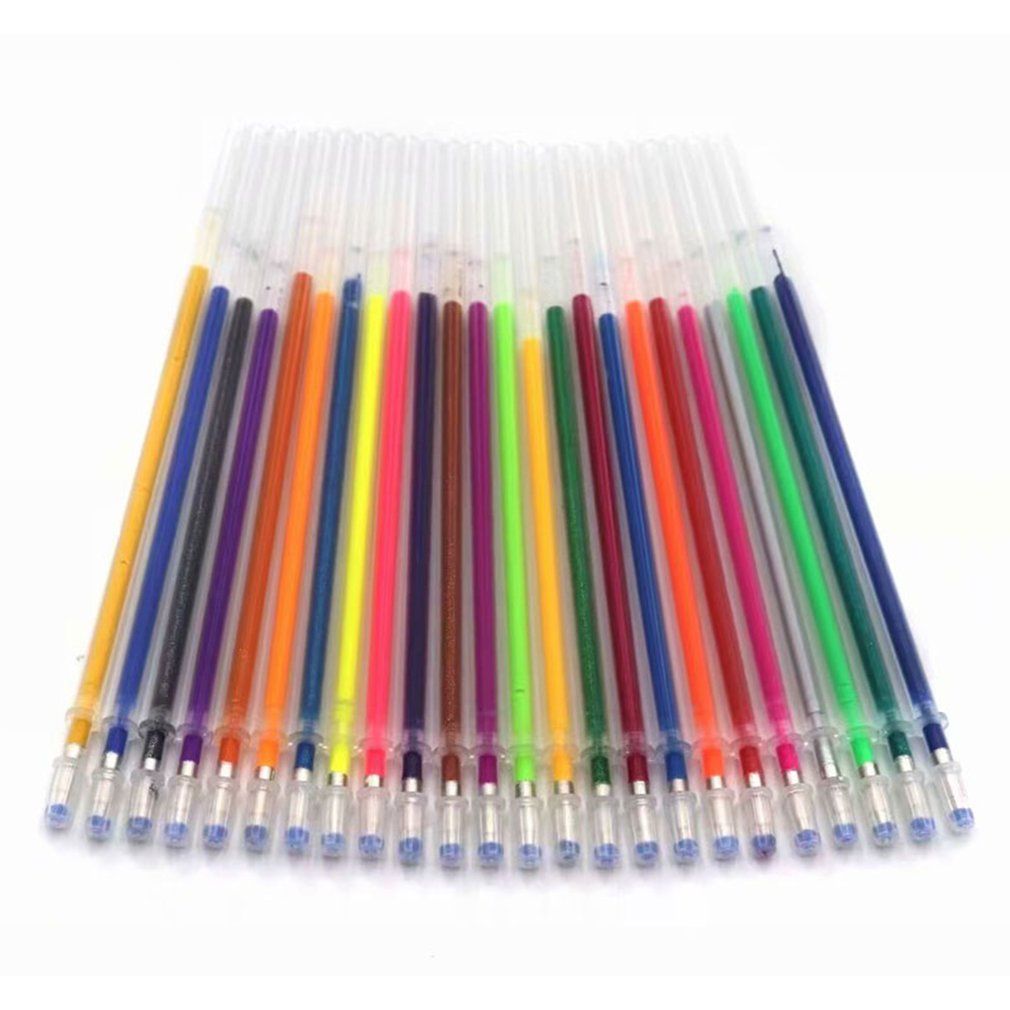 48 Color/SET Refill Multi Colored Painting Gel Ink Ballpoint Pens Refills Rod