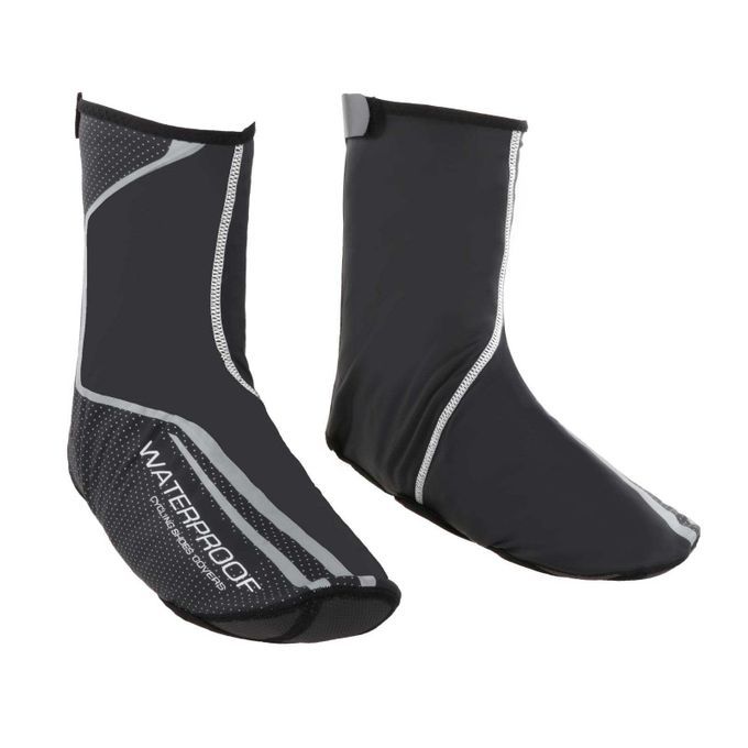 Fleece Cycling Shoe Covers Thermal Winter Bike Cycle Black Grey L