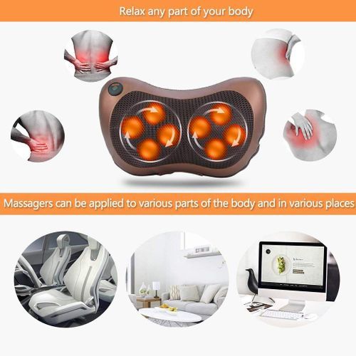 8 Balls Car And Home Pillow Massager With 3 Pin Plug