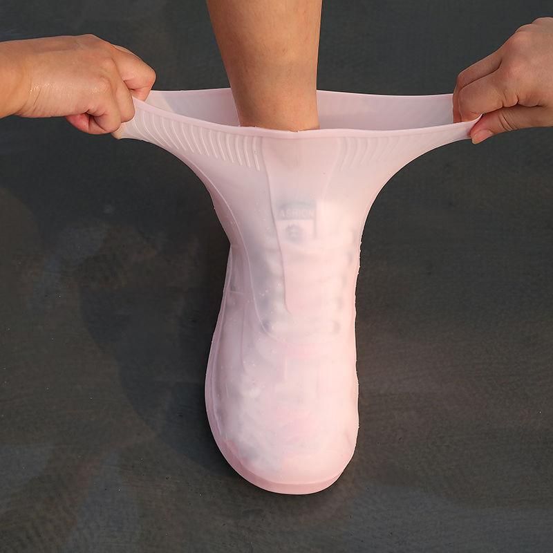 Double Bottom Rubber Shoe Covers Women and Men Highly Elasticity Shoe Protector Waterproof Galoshes Kids Anti-slip Rubber Boots