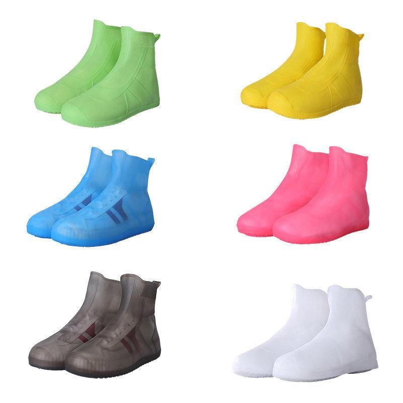 Double Bottom Rubber Shoe Covers Women and Men Highly Elasticity Shoe Protector Waterproof Galoshes Kids Anti-slip Rubber Boots
