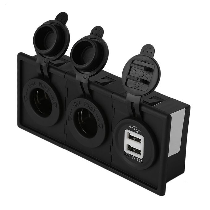 Universal 2 Generation USB Charger + Power Source Socket + Mounting Frame Set