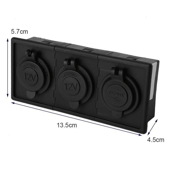 Universal 2 Generation USB Charger + Power Source Socket + Mounting Frame Set