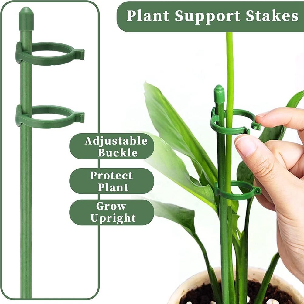 20 Pack Plant Support Stakes Adjustable Garden Single Stem
