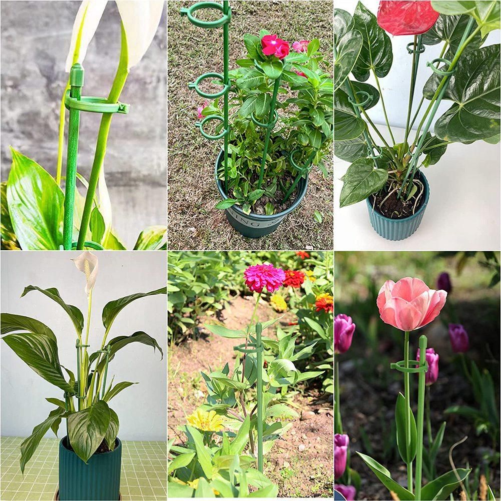 20 Pack Plant Support Stakes Adjustable Garden Single Stem