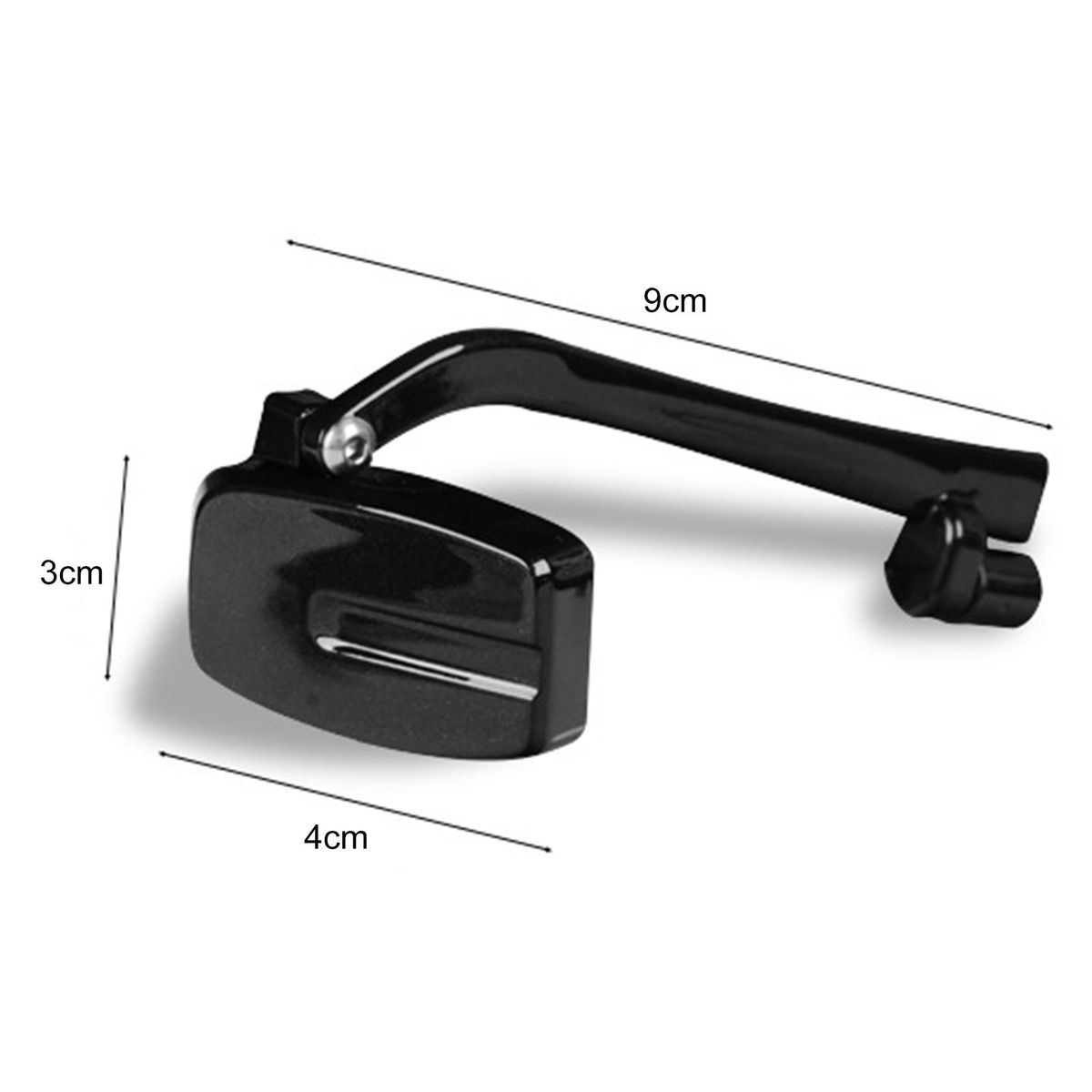 Bikesafe Rearview Helmet Mirror Adjustable Glass Cycling for Road Black
