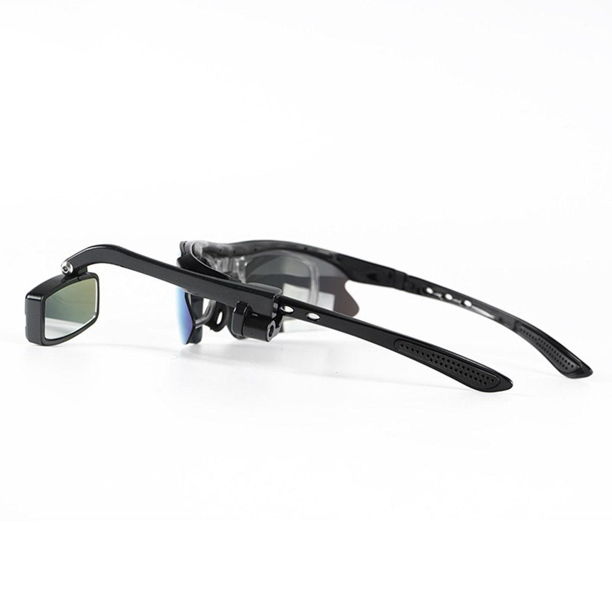 Bikesafe Rearview Helmet Mirror Adjustable Glass Cycling for Road Black