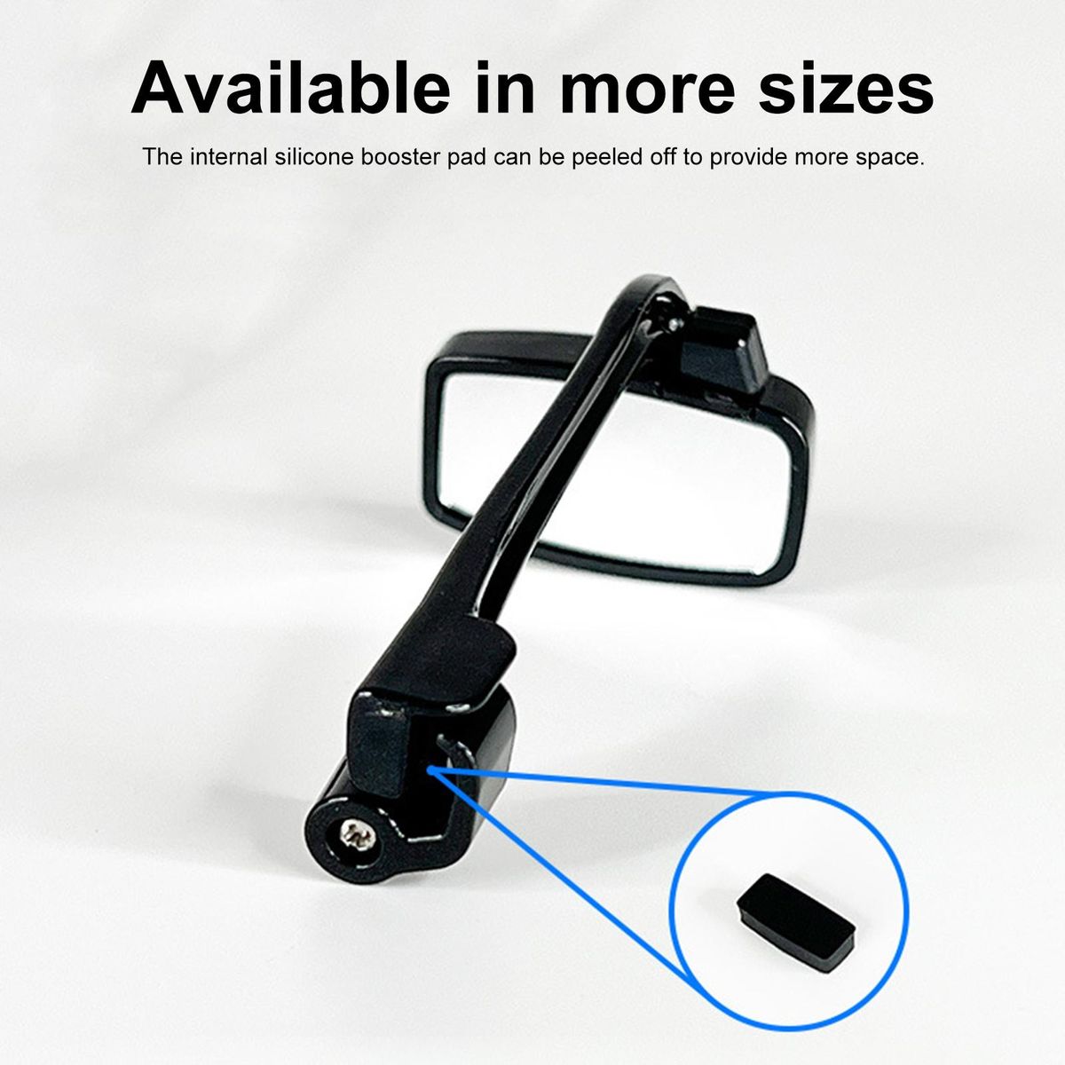 Bikesafe Rearview Helmet Mirror Adjustable Glass Cycling for Road Black