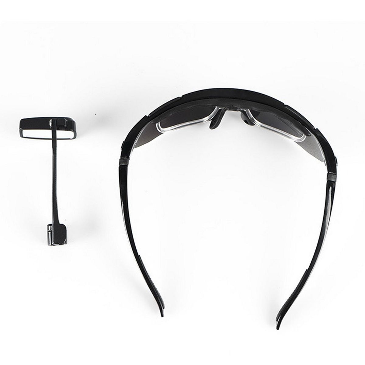 Bikesafe Rearview Helmet Mirror Adjustable Glass Cycling for Road Black