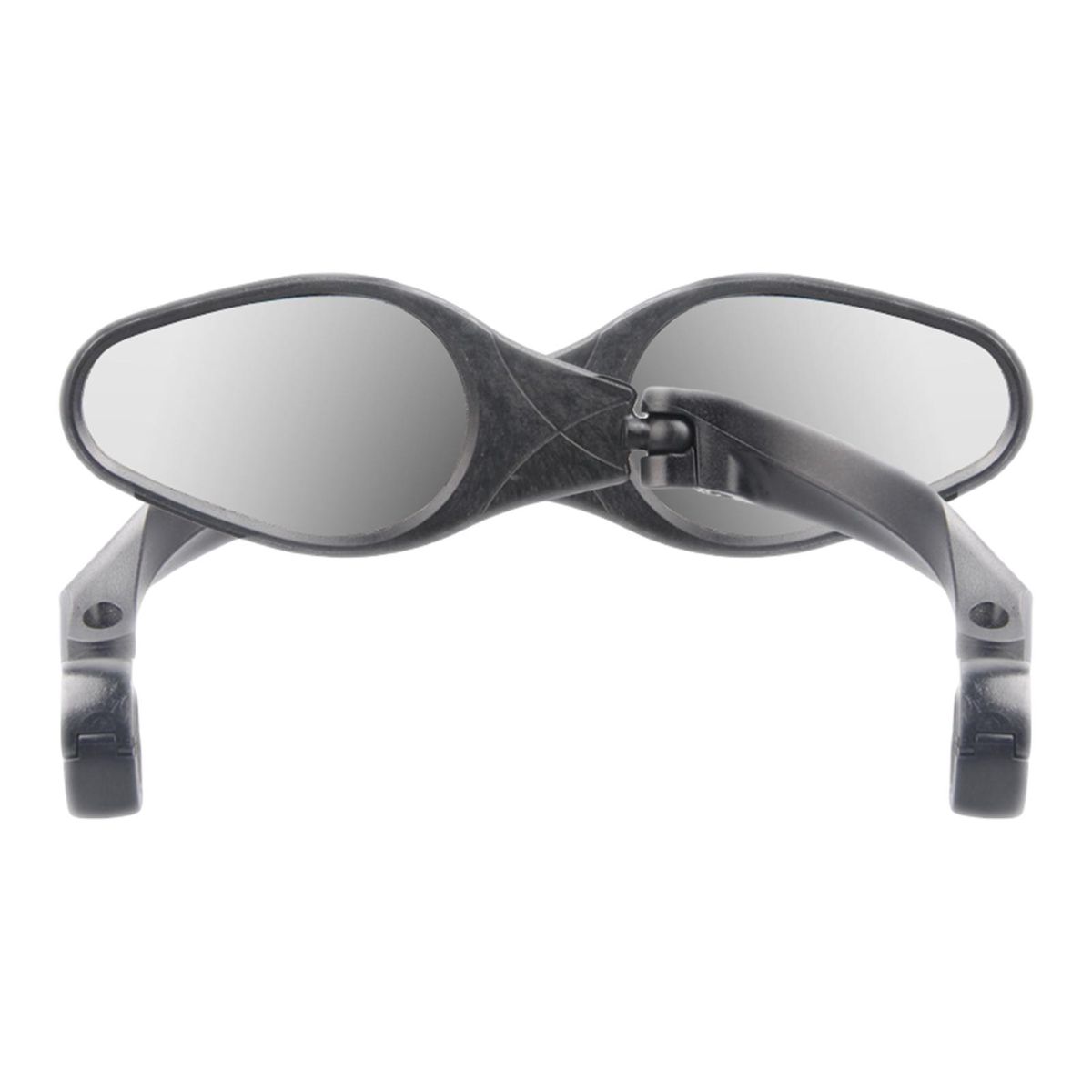 1 Pair Bike Handlebar Mirrors One Piece Molding Bikie Mirrors Black