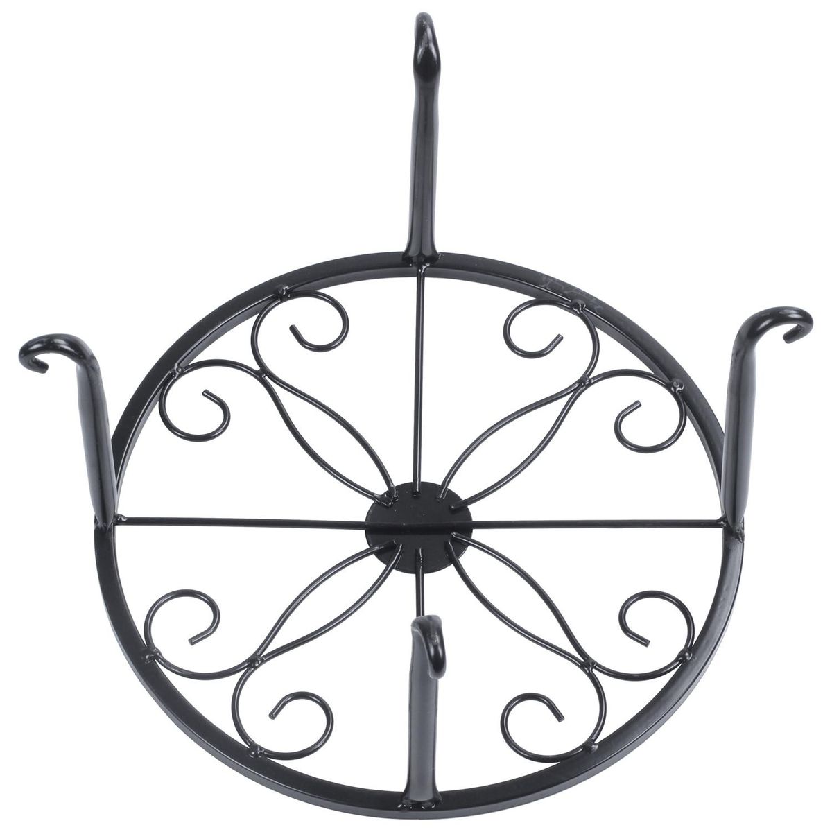 practical European flower iron Arts balcony Monolayer florist Console pot frame Storage rack black